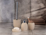 Toilet brush with holder, Beige