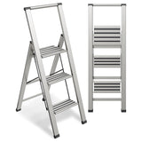 Wenko Step Ladder 2 Step -Aluminum Design - Silver