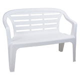 Plastic Garden Bench - White