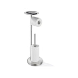 Toilet Caddy Polished Nickel- White