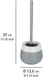 Toilet Brush with holder, Grey & White