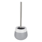 Toilet Brush with holder, Grey & White