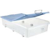 Storage box with lid & wheels - Blue