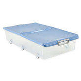 Storage box with lid & wheels - Blue