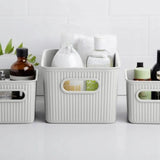 Set of Storage boxes with handle - White