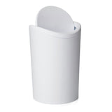 Dustbin with swing lid, White