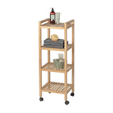 Wenko 4 Tier Roller Rack Norway, Slim - Brown