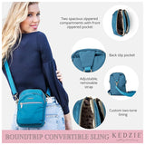 Kedzie Convertible Sling Bag - Blue