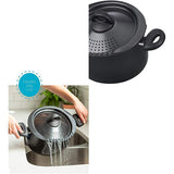 Pasta Pot with Strainer Lid - Black