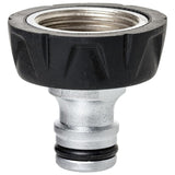 Tatay Female Tap Connector 3/4" Metal Soft -Black & Silver