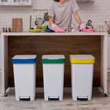 Pedal Bin - White & Yellow