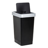 Dustbin with swing lid, Black