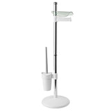 Tissue and toilet brush stand, Silver