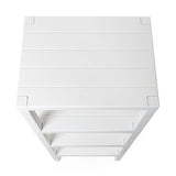 RECTANGULAR RACK LOMBOK 4 LEVELS WHITE