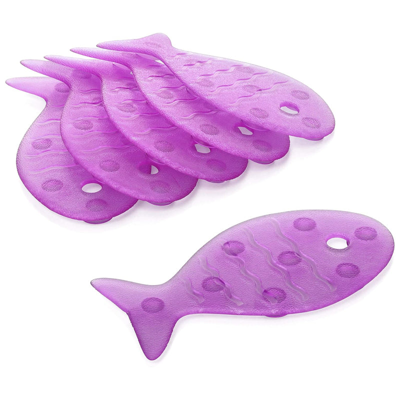 Tatay Anti-Slip Bathtub Stickers – Fish Design, Aubergine - Pink