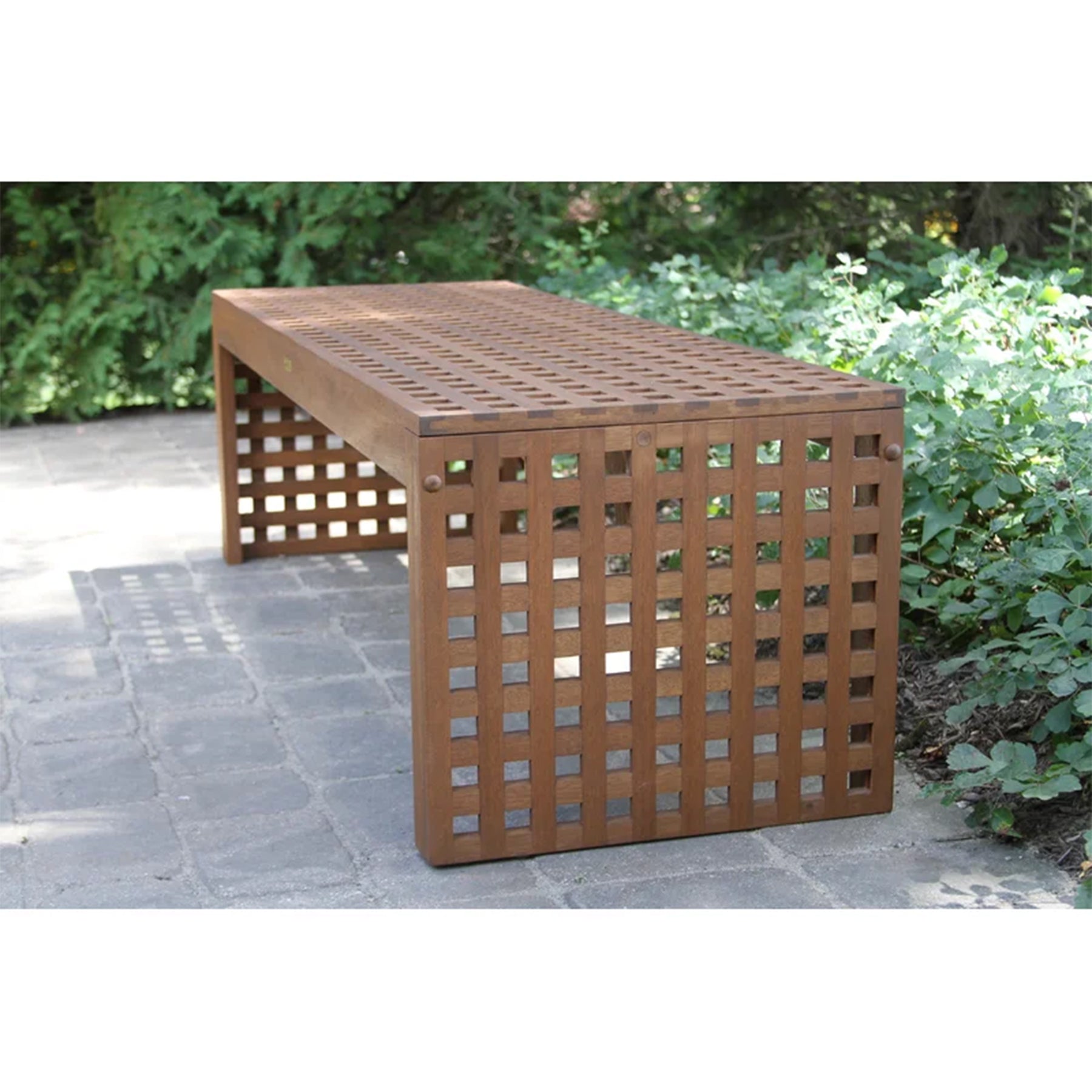 Checkerboard Eucalyptus Bench
