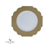 Luxe Party Dessert Plates Trim- Gold