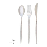 Luxe Party Combo Cutlery Pack 32Pc 16/8/8 - Silver