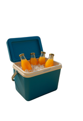 حافظة ثلج مع مقبض لسهولة الحمل - أزرق