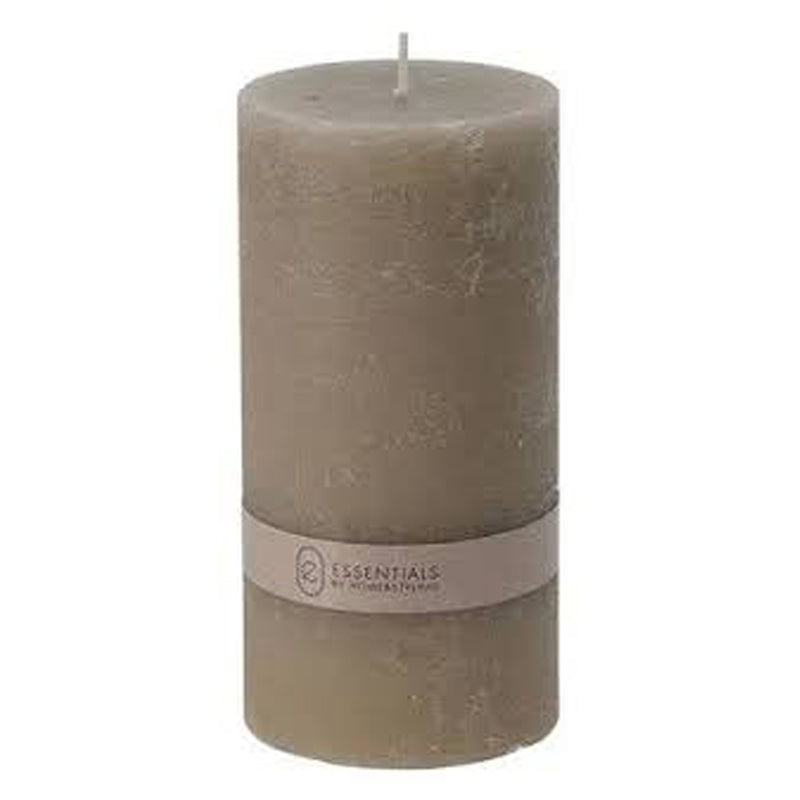 Candle Pillar 9X15Cm - Taupe