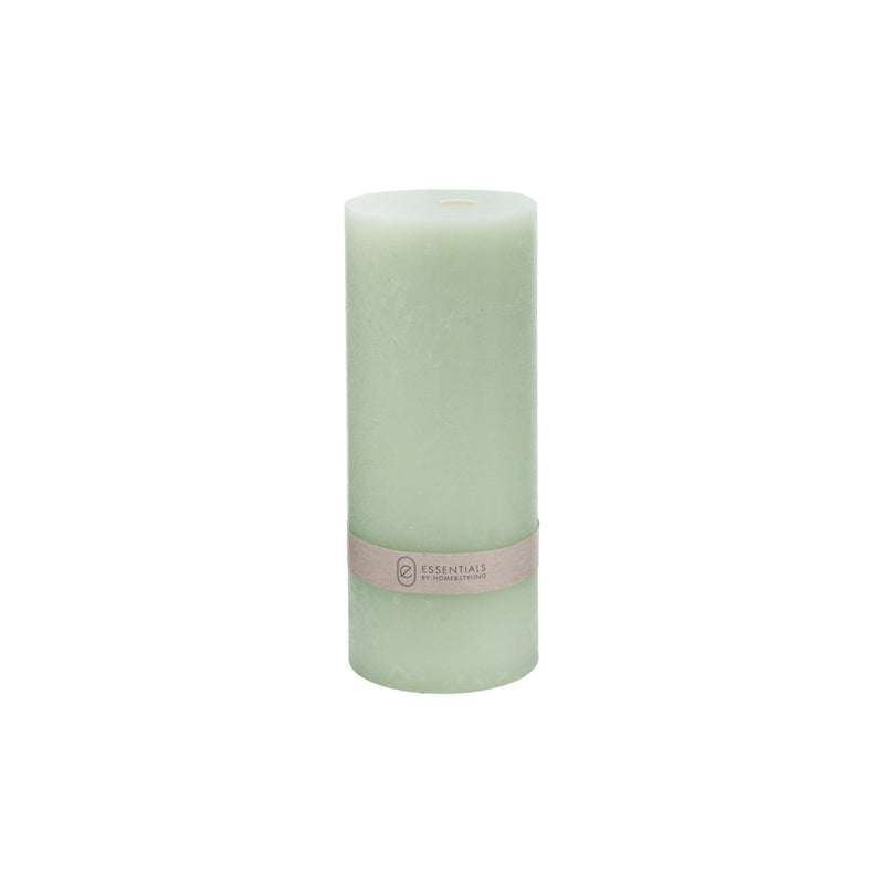 Essentials Candle Pillar 7X17Cm-Green