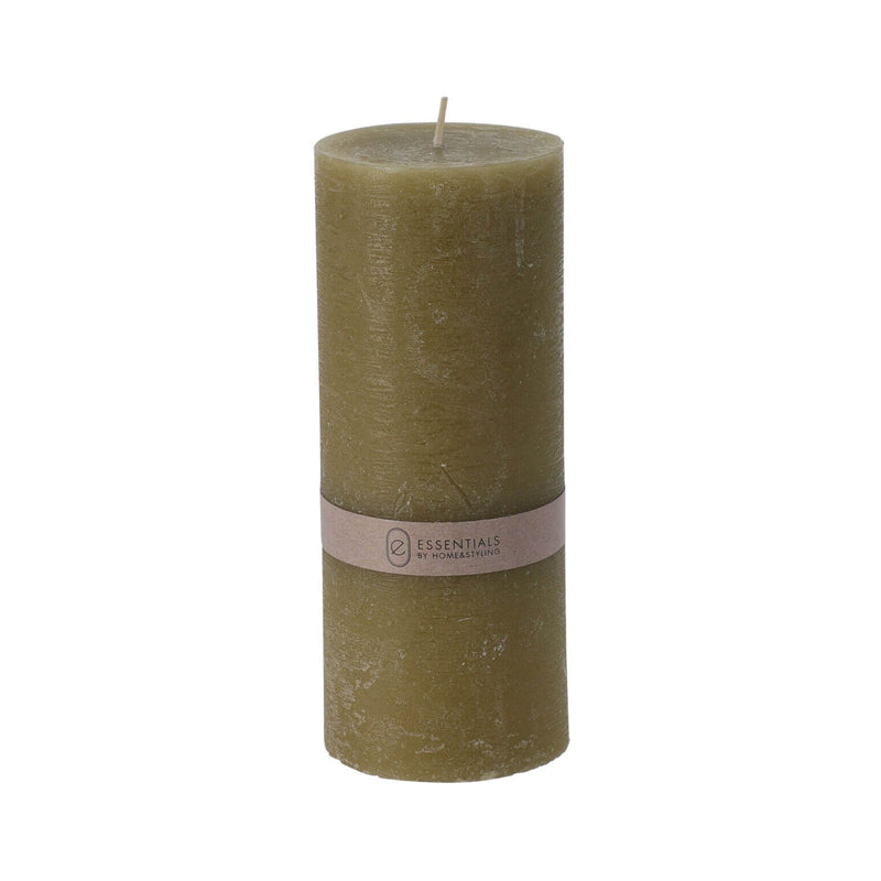Home & Styling Candle Pillar 7X14Cm-Olive