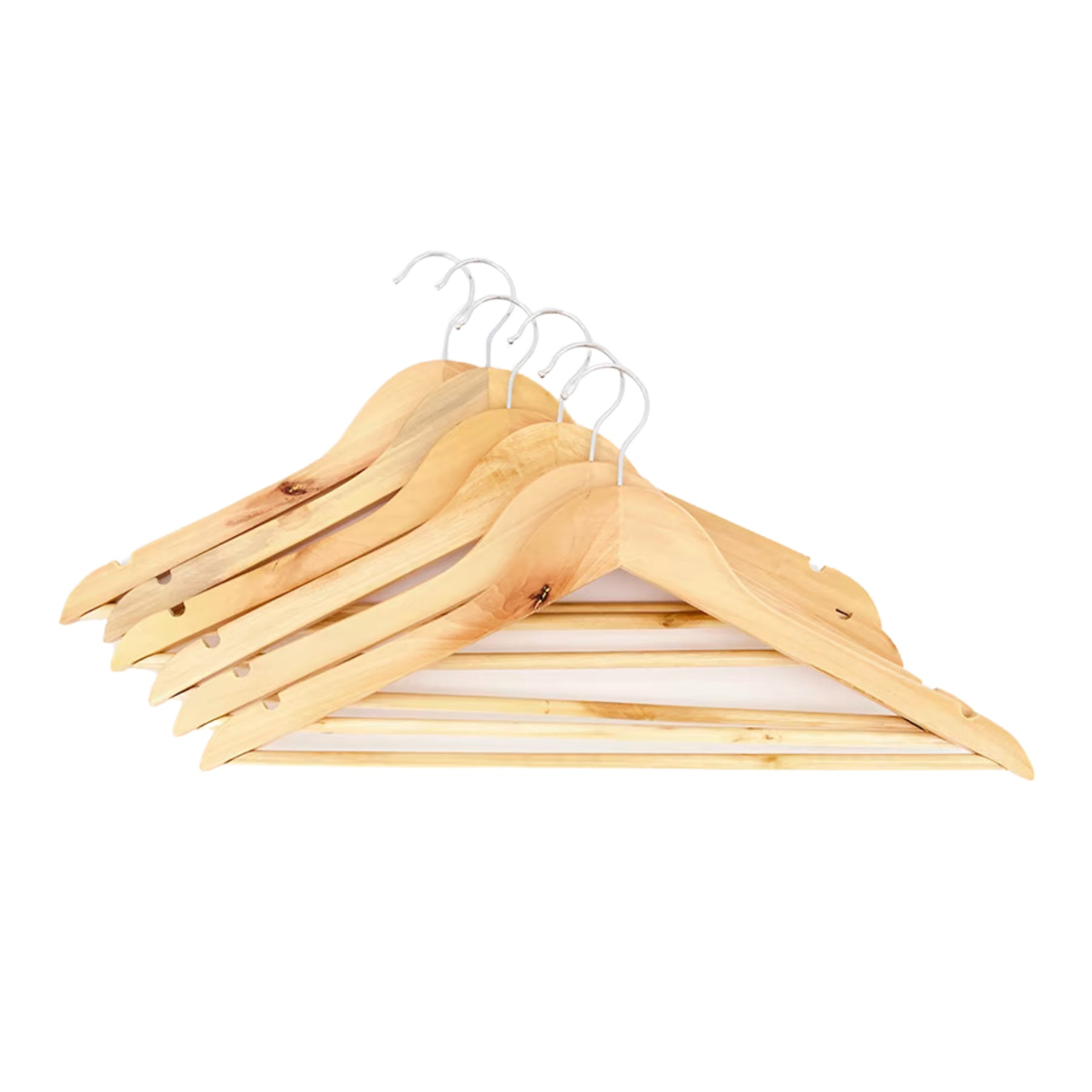 Wood Clothes hangers 6 pieces