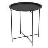Side table with black top
