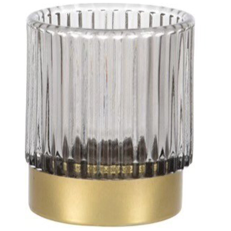 Tealight Holder Glass 8X13Cm - Clear