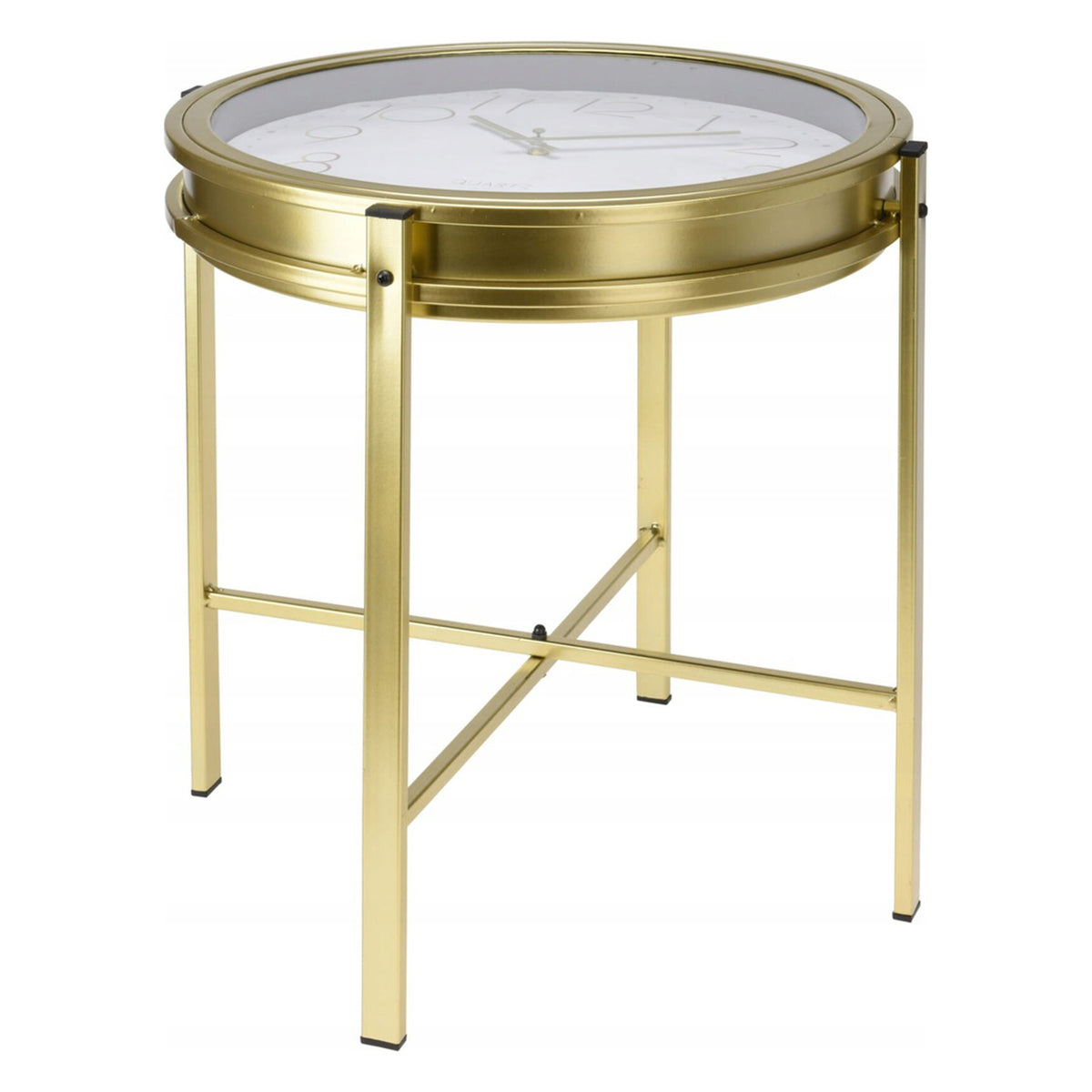 Side Table Clock - Gold