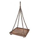 HANGING TRAY WOODEN ON ROPE