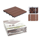 Pro Garden Decking Tile Set 6Pc Wpc -Brown