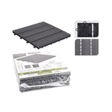 Pro Garden Decking Tile Set Of 6Pcs -Gray