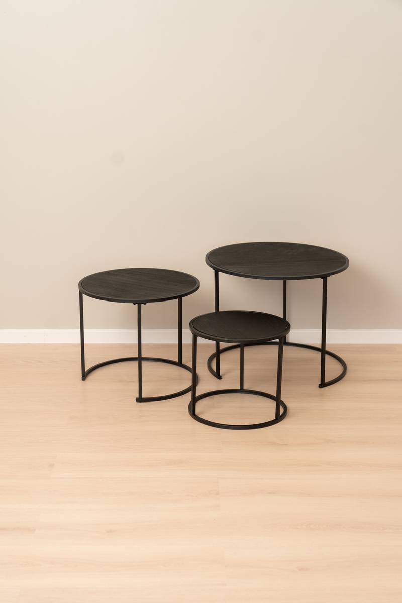 Side table metal 3 pieces