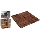 9Pcs Decking Tiles Set 30X30Cm - Brown