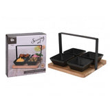 5Pcs Serving Set Stoneware - Black