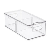 Idesign The Home Edit Large Divided Fridge Bin -Clear