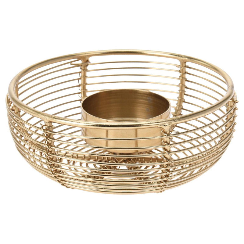 Tealight Holder Iron Woven