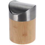 Waste Bin Bamboo Stainl Steel -Mutlicolour