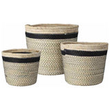 3 Pcs Basket Round- Small - Beige