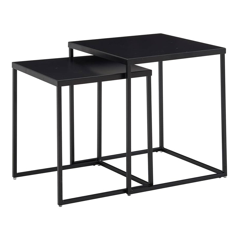 Side Foldable Table Metal With Mdf Top - Black