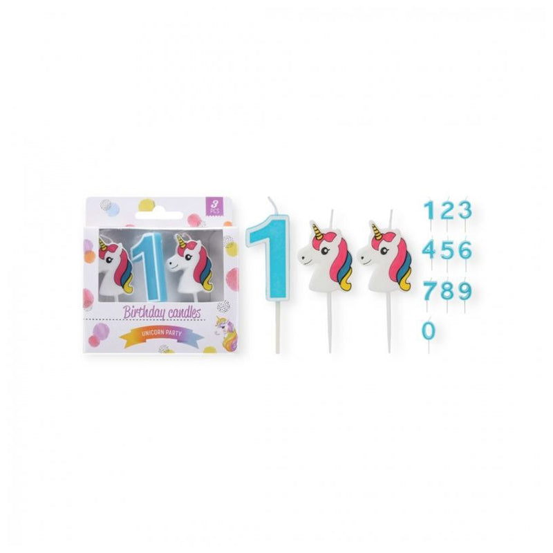 Birthday Number Candles 0 To 9 - Multicolor