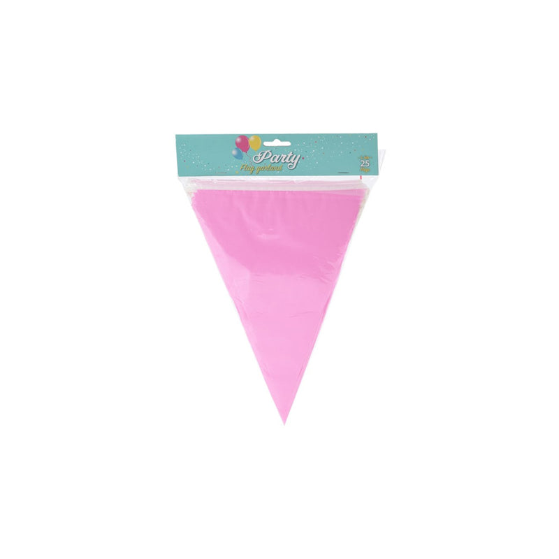 Party Flags Line 600Cm 25 Flags-Pink