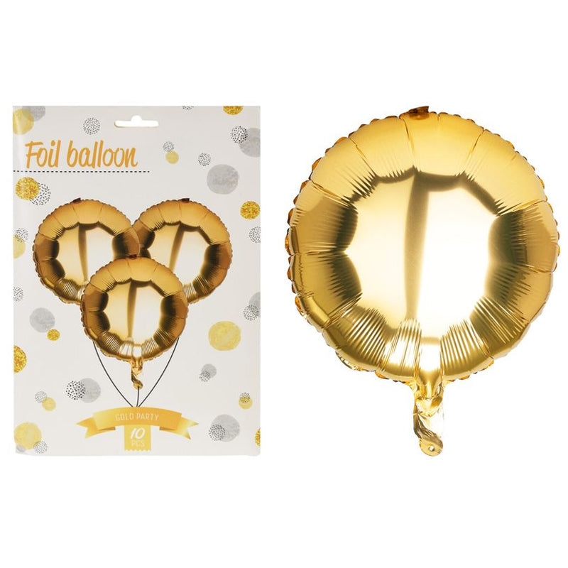 Foil Balloon Round 46Cm Set-Gold