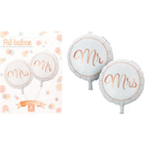 2pc Balloons Mr And Mrs-Multicolor