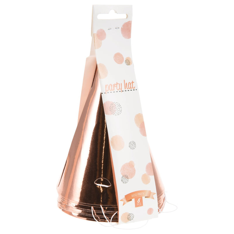 Paper Party Hats – 8 Pieces, 160 X 115 Mm - Pink