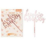Cake Topper Hiphip Hooray - Pink