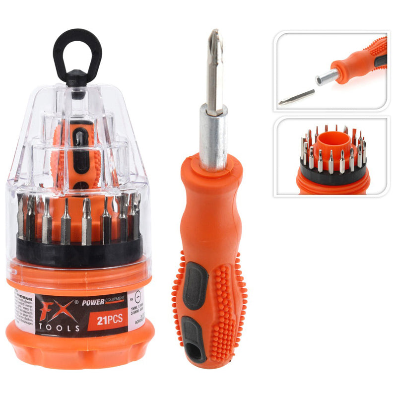 21Pc Screw Driver Set - Multicolor