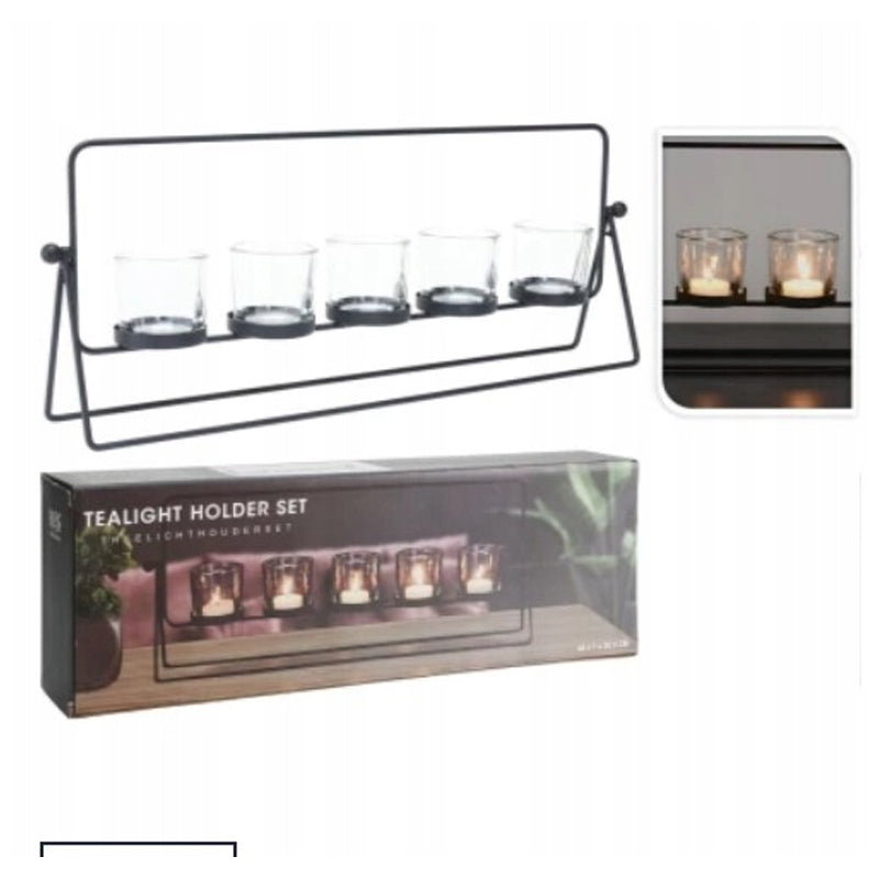 Tealightholder Metal-Black