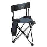 Quik-E-Seat Stool with Padded Backrest (Black)